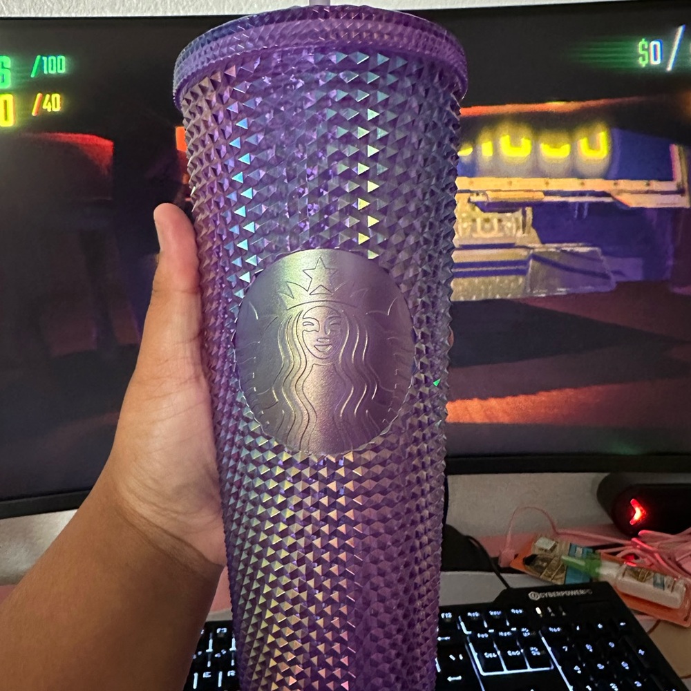 Starbucks  Bling Purple Swirl Studded Tumbler from Thailand